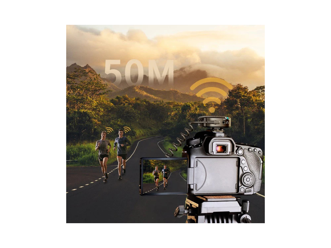 Maonocaster AU WM820A2 Dual Person Compact Wireless Lavalier Microphone 2.4GHz with Real time Monitoring and 22 Level Gain Adjustmen Maonocaster AU WM820A2 Dual Person Compact Wireless Lavalier Microphone 2.4GHz with Real time Monitoring and 22 Level Gain Adjustmen